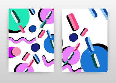 Yıllık rapor, broşür, flye için renkli pembe kırmızı yeşil tasarım