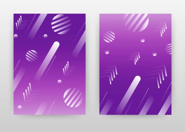 Beyaz turlar, yıllık rapor için mor tasarım çizgileri, broşür