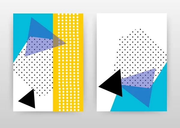 Coloré jaune bleu éléments conception pour rapport annuel, brochure — Image vectorielle