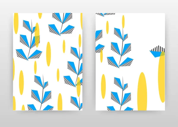 Blau, gelb, schwarz liniertes Design für Geschäftsbericht, Broschüre, Flyer — Stockvektor