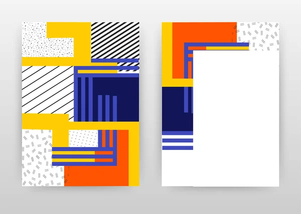 Jaune, orange, bleu, dessin doublé pour le rapport annuel, brochure , — Image vectorielle
