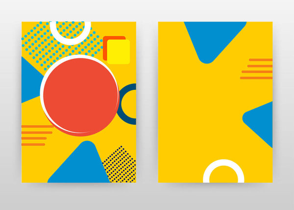 Красный круглый, желтый синий элементы дизайн для годового отчета, брошу
