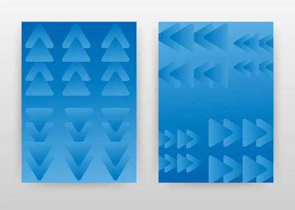 Triangle flèches texture transparente sur la conception bleue pour repor annuel — Image vectorielle