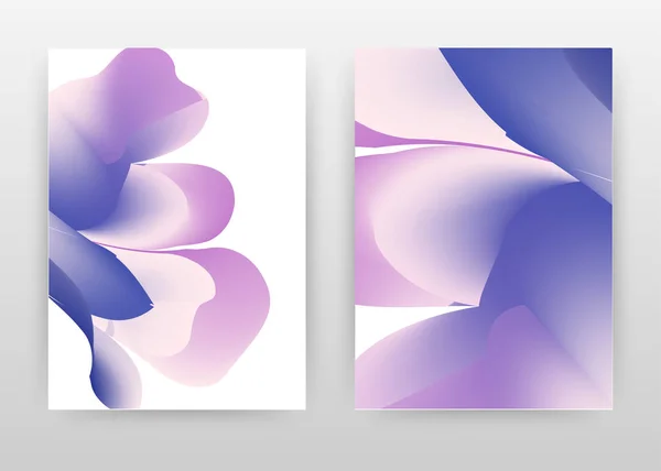 Purple blue flower petal concept design of annual report, brochu