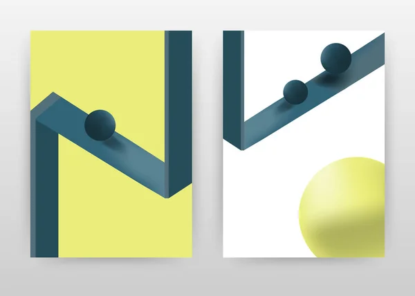 Diseño geométrico de bola redonda isométrica 3D o perla para representante anual — Vector de stock