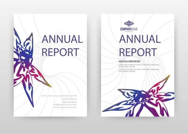 Purple flower petal design for annual report, brochure, flyer, p — Stock Vector