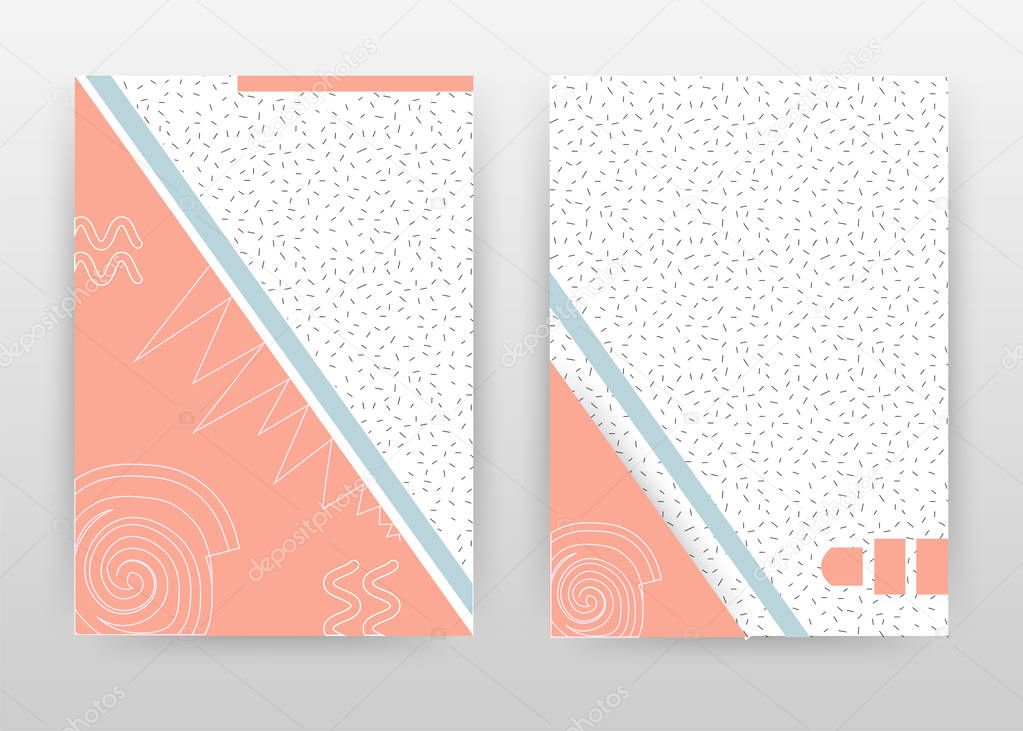 Pink, white, dotted design for annual report, brochure, flyer, p