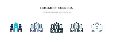 Farklı stil vektör illüstrasyonunda Cordoba simgesi camisi. t