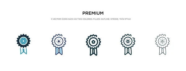Icono premium en la ilustración de vectores de estilo diferente. dos colores — Vector de stock