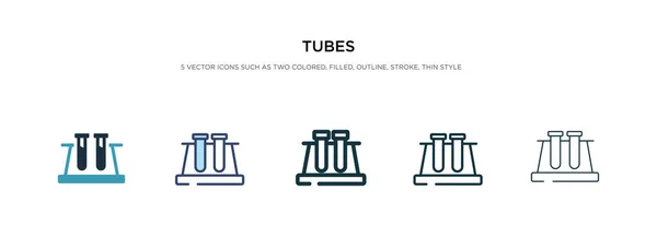 Tubos icono en la ilustración de vectores de estilo diferente. dos colores a — Vector de stock