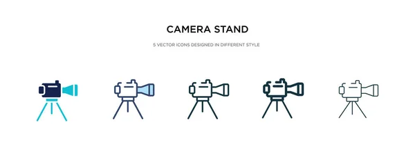Kamera stå ikon i olika stil vektor illustration. två co — Stock vektor