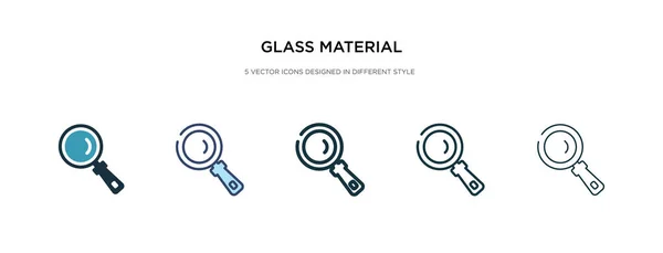 Значок скляного матеріалу в різних стилях Векторні ілюстрації. два — стоковий вектор