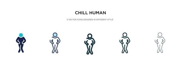 Chill human icon in different style vector illustration. two col — ストックベクタ