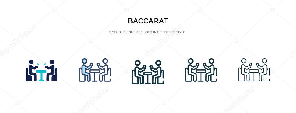 baccarat icon in different style vector illustration. two colore