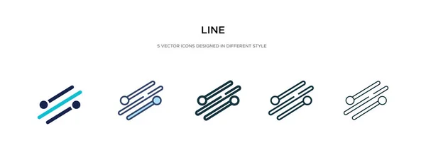 Icono de línea en la ilustración de vectores de estilo diferente. dos de color un — Vector de stock