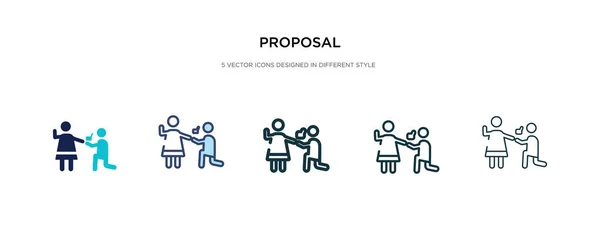 Proposal icon in different style vector illustration. two colore — Stok Vektör