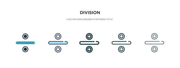 Farklı stil vektör illüstrasyonunda bölüm simgesi. iki renk — Stok Vektör