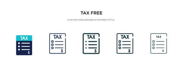 Belastingvrij pictogram in verschillende stijl vector illustratie. twee kleuren — Stockvector