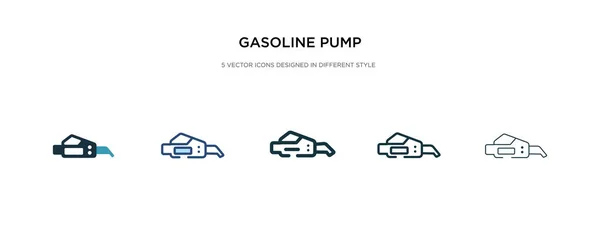 Значок бензинового насоса в іншому стилі Векторні ілюстрації. два c — стоковий вектор