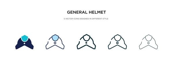 Allgemeine Helm-Symbol in verschiedenen Stil Vektor Illustration. zwei — Stockvektor