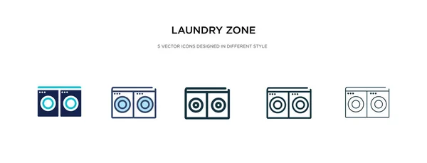 Icono de zona de lavado en la ilustración de vectores de estilo diferente. dos co — Vector de stock