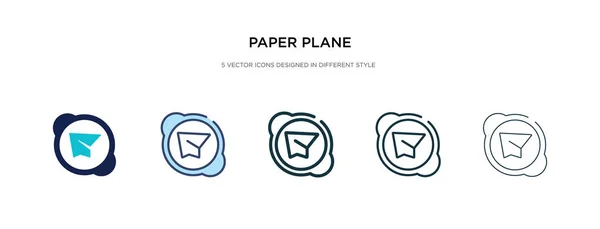 Icono plano de papel en la ilustración de vectores de estilo diferente. dos col — Vector de stock