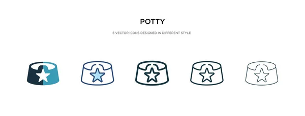 Potty icoon in verschillende stijl vector illustratie. twee gekleurde een — Stockvector