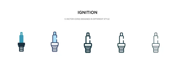 Ontsteking pictogram in verschillende stijl vector illustratie. twee kleuren — Stockvector