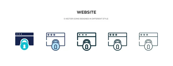 不同风格的网站图标矢量插图。 两种颜色 — 图库矢量图片