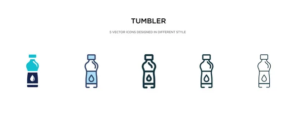 Icono del vaso en la ilustración de vectores de estilo diferente. dos colores — Vector de stock