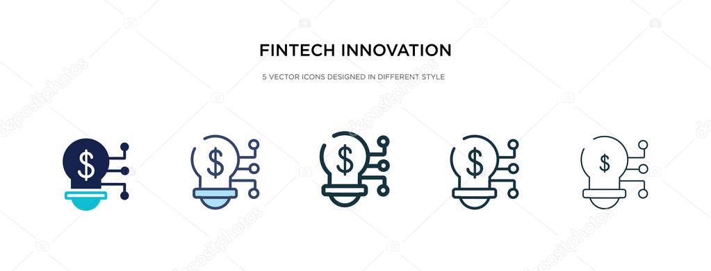 fintech innovation icon in different style vector illustration. 