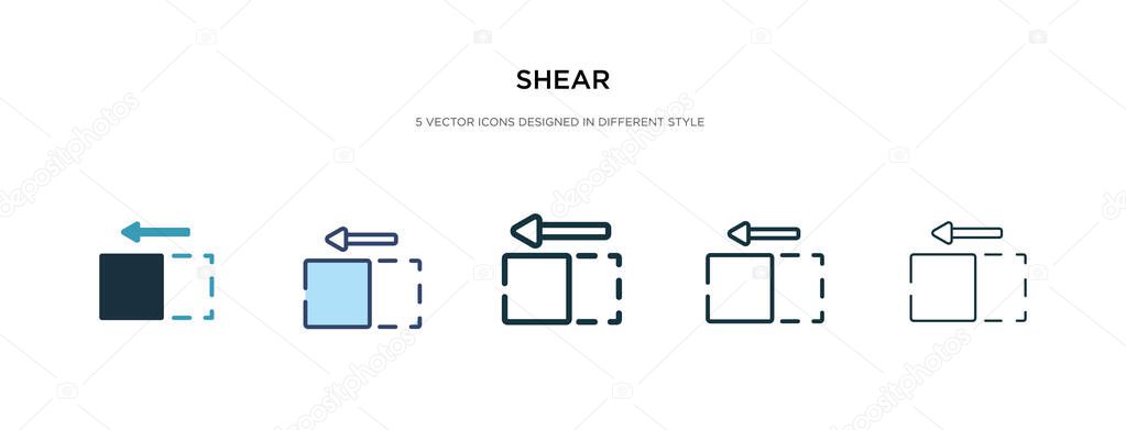 shear icon in different style vector illustration. two colored a