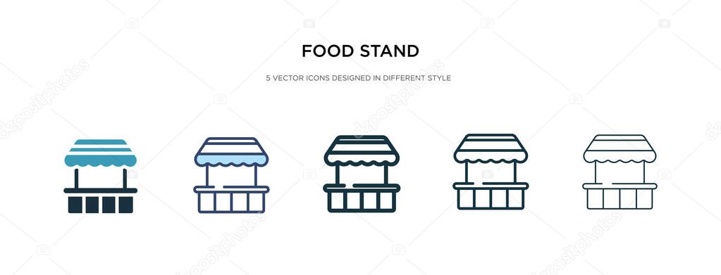 food stand icon in different style vector illustration. two colo