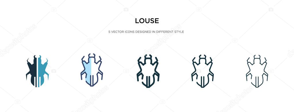 louse icon in different style vector illustration. two colored a