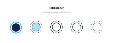 Farklı stil vektör illüstrasyonunda dairesel simge. iki renk