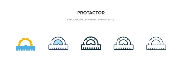 Protektor-Symbol in verschiedenen Stilvektorillustrationen. zweifarbig — Stockvektor