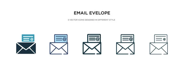 Email evelope ikona v jiném stylu vektorové ilustrace. dvě c — Stockový vektor