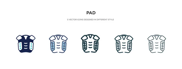 Pad-Symbol in verschiedenen Stil-Vektor-Illustration. zwei farbige und — Stockvektor