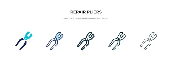 Repair pliers icon in different style vector illustration. two c — Stock Vector