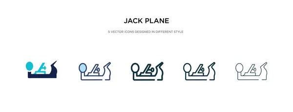Icono de plano jack en la ilustración de vectores de estilo diferente. dos colo — Vector de stock
