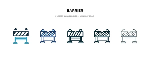 Icono de barrera en la ilustración de vectores de estilo diferente. dos colores — Vector de stock