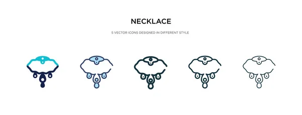 Necklace icon in different style vector illustration. two colore — Stock Vector
