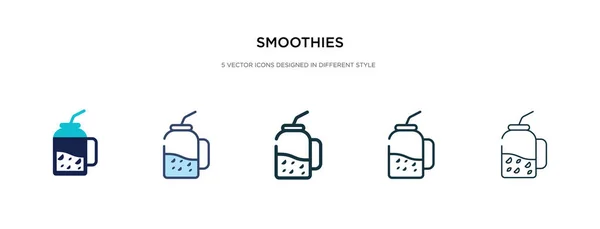 Smoothies icoon in verschillende stijl vector illustratie. twee kleuren — Stockvector