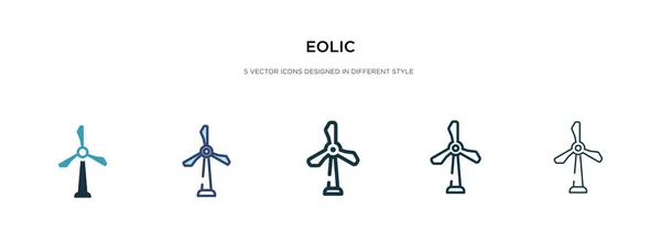 Eolisch icoon in verschillende stijl vector illustratie. twee gekleurde een — Stockvector