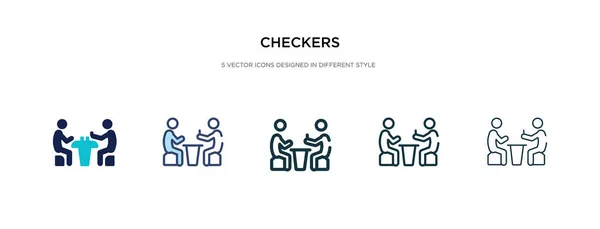 Checkers icoon in verschillende stijl vector illustratie. twee kleuren — Stockvector
