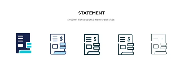 Icône de déclaration dans l'illustration vectorielle de style différent. deux couleurs — Image vectorielle