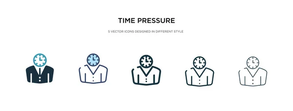 다른 스타일 벡터 일러스트에서 시간 압력 아이콘을 사용 합니다. 2 C — 스톡 벡터