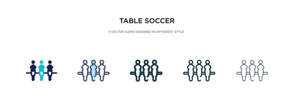 Ikona stolního fotbalu v jiném stylu vektorové ilustrace. dvě co — Stockový vektor