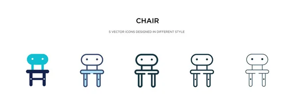 Ikona krzesła w innym stylu wektor ilustracji. dwa kolorowe a — Wektor stockowy
