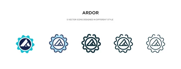 Icono de ardor en la ilustración de vectores de estilo diferente. dos colores a — Vector de stock